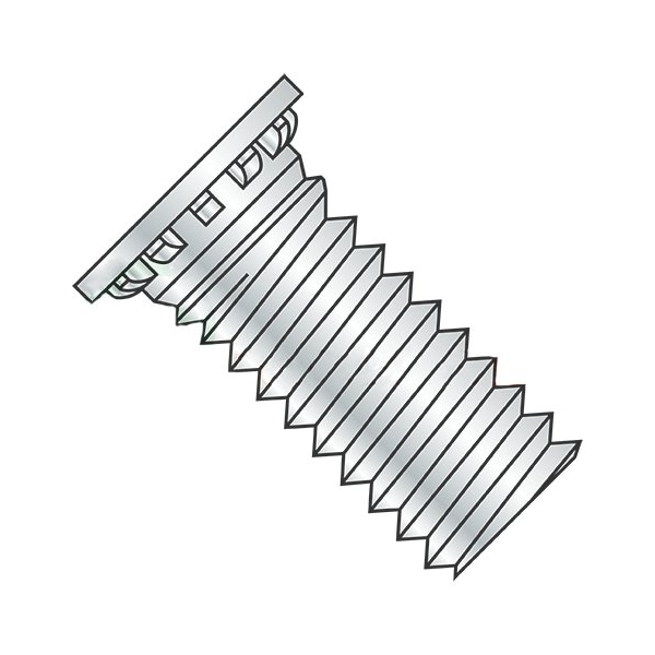 Newport Fasteners Self-Clinching Stud, 1/4"-20, 5/8", Self Clinching, Steel, Zinc Finish, 6000 PK 201917 - main